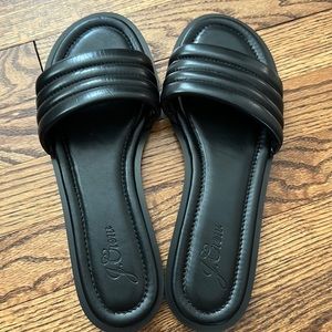 JCrew Sorrento padded slides in vegan leather 11
